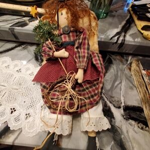 Cloth angel doll, 14" vintage